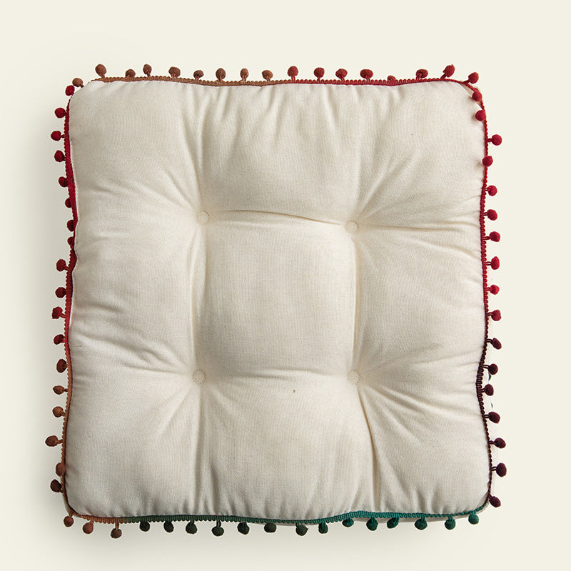 Coussin boule de fourrure Boho Luxe