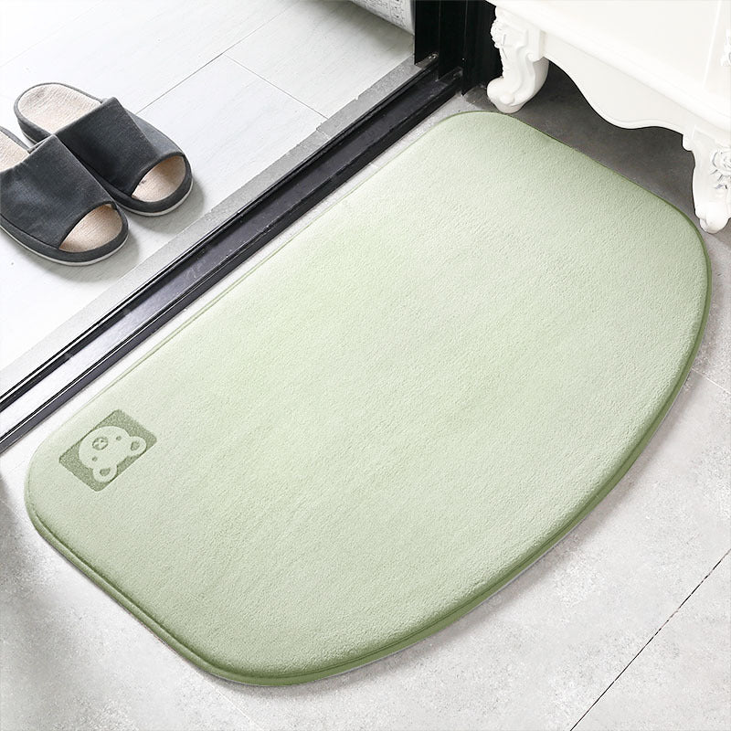 Tapis de sol semi-circulaire pour porte de toilette Tapis absorbant pour pieds
