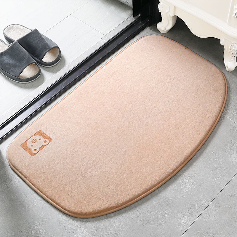 Tapis de sol semi-circulaire pour porte de toilette Tapis absorbant pour pieds