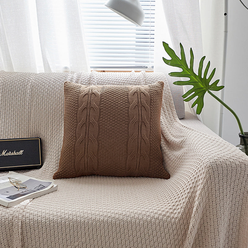 Housse de coussin en laine