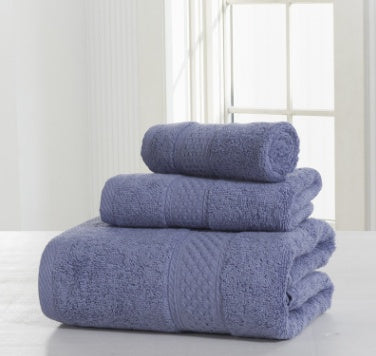 Ensemble de serviettes en peluche en coton double face