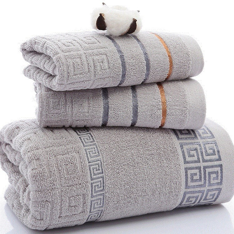 Ensemble de serviettes en coton trois pièces