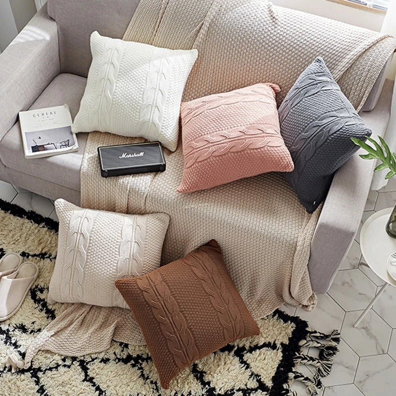 Housse de coussin en laine