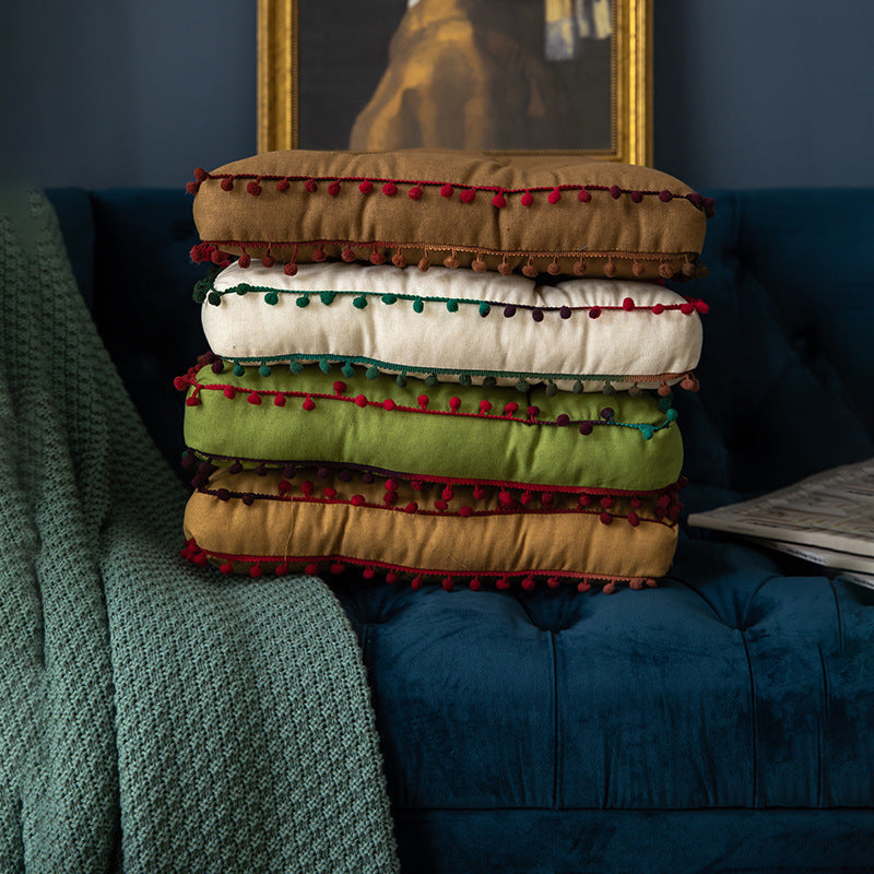 Coussin boule de fourrure Boho Luxe