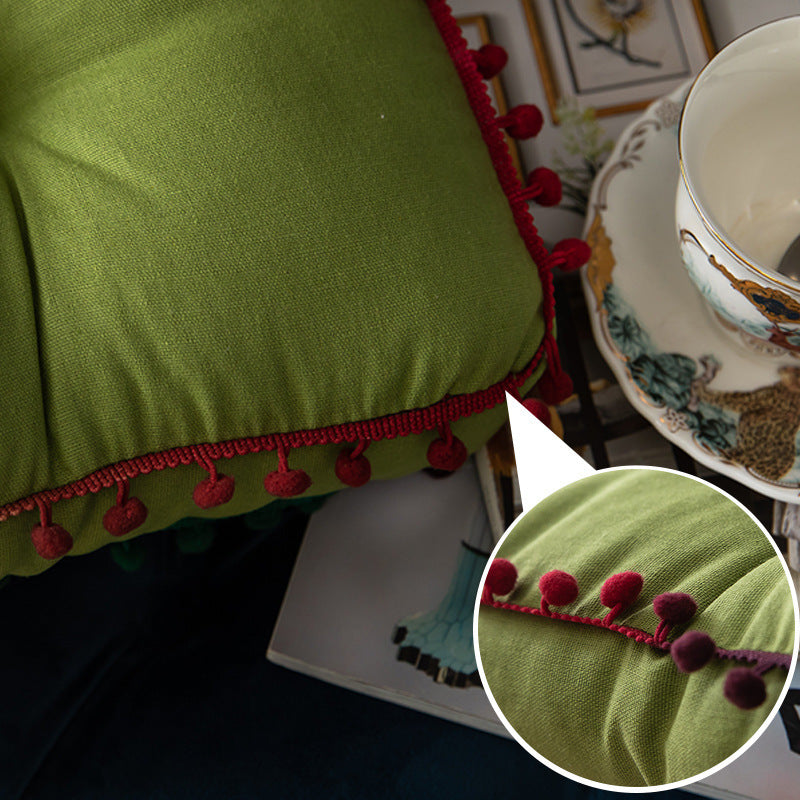 Coussin boule de fourrure Boho Luxe