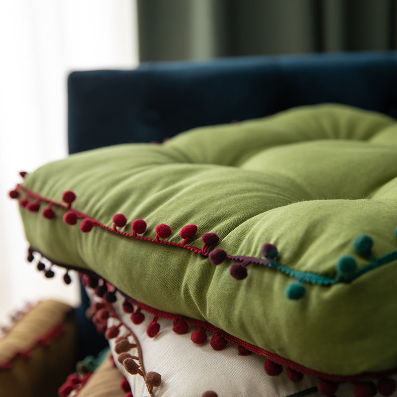 Coussin boule de fourrure Boho Luxe