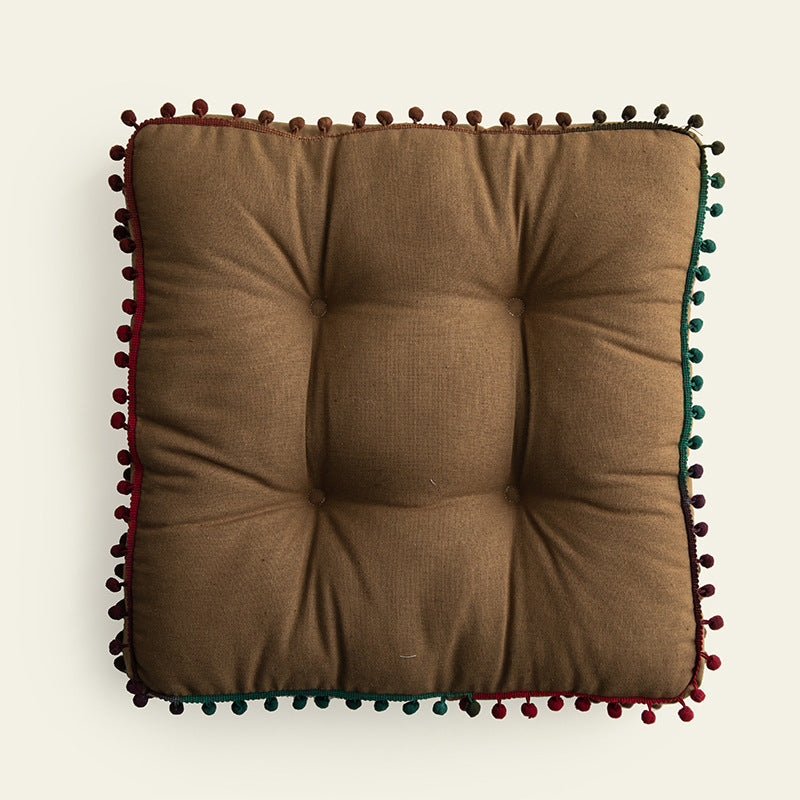 Coussin boule de fourrure Boho Luxe