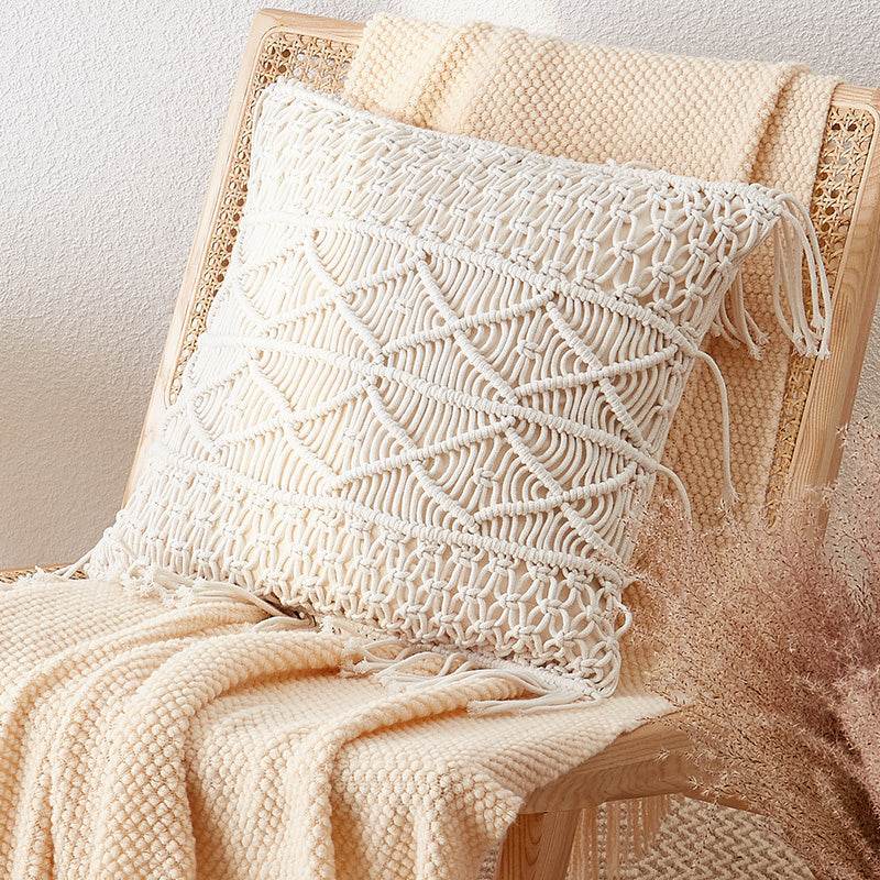 Boho Luxe Hand-woven Cushion