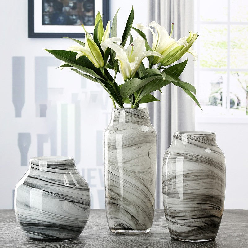 Mist & Marble Vase- Grey