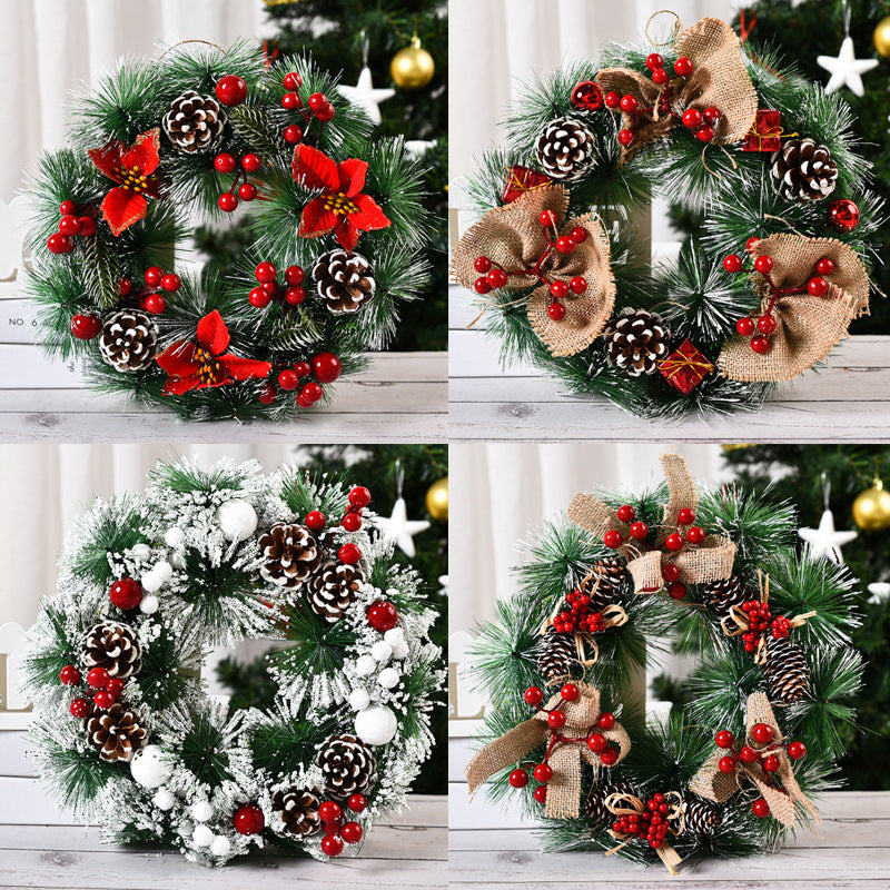 Christmas Cheer Pinecone Wreath