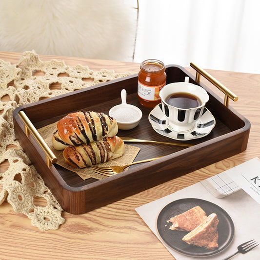 Opulent Black Walnut Rectangular Tray