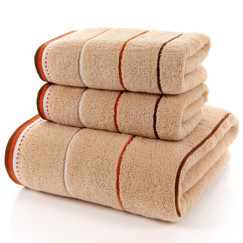 Pure Cotton Towels Three-piece Suit Thick Soft.