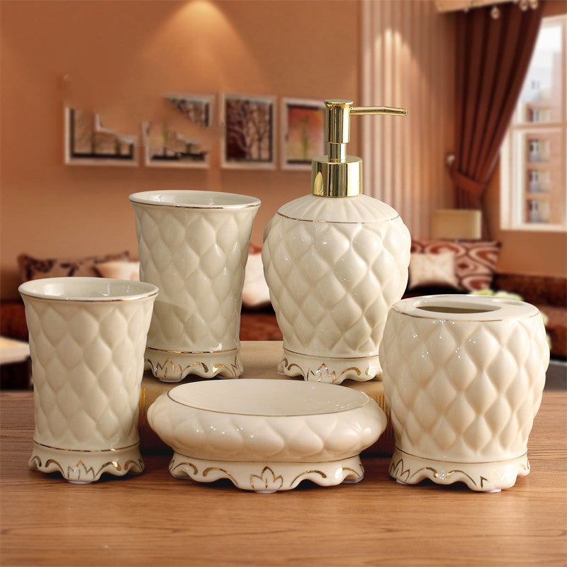 Époque Elegance Five-Piece Ceramic Bath Set