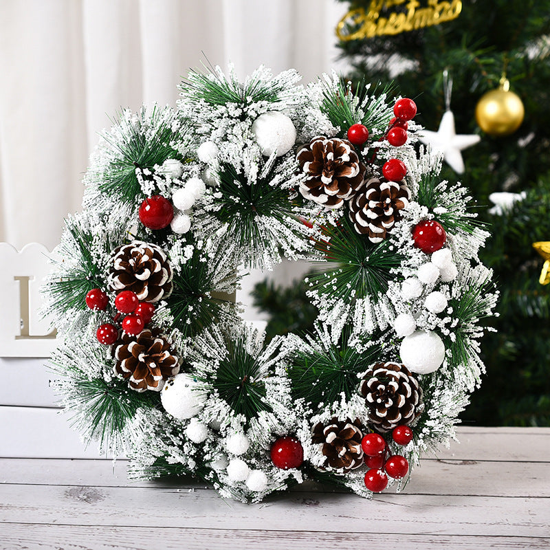 Christmas Cheer Pinecone Wreath