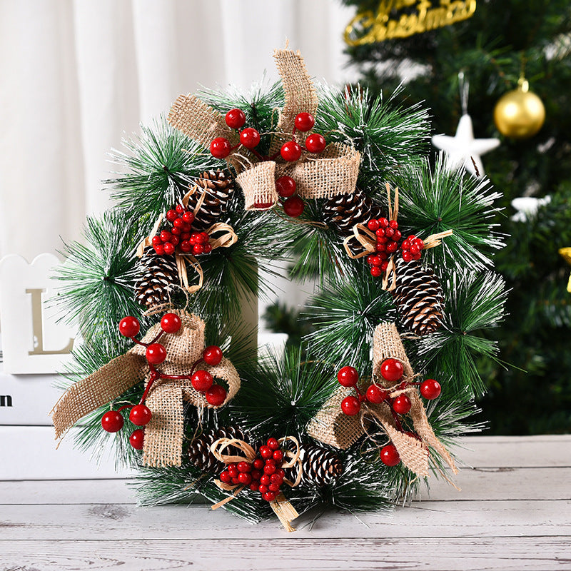 Christmas Cheer Pinecone Wreath