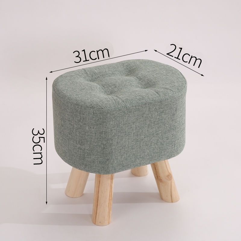 Nordic Elegance Solid Wood Ottoman