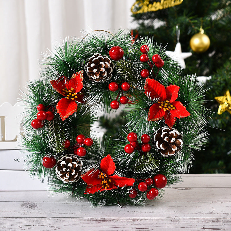 Christmas Cheer Pinecone Wreath