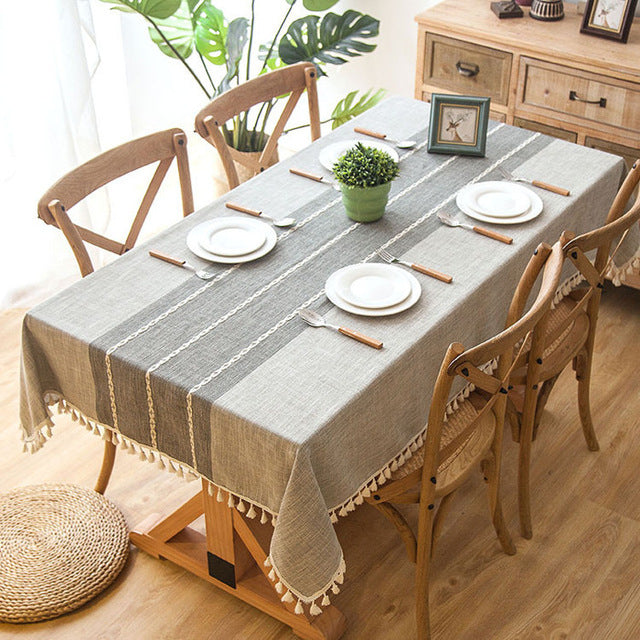 Nordic Waterproof Jacquard Tablecloth