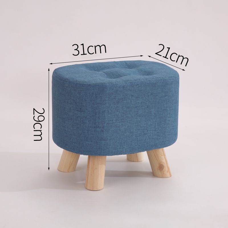 Nordic Elegance Solid Wood Ottoman