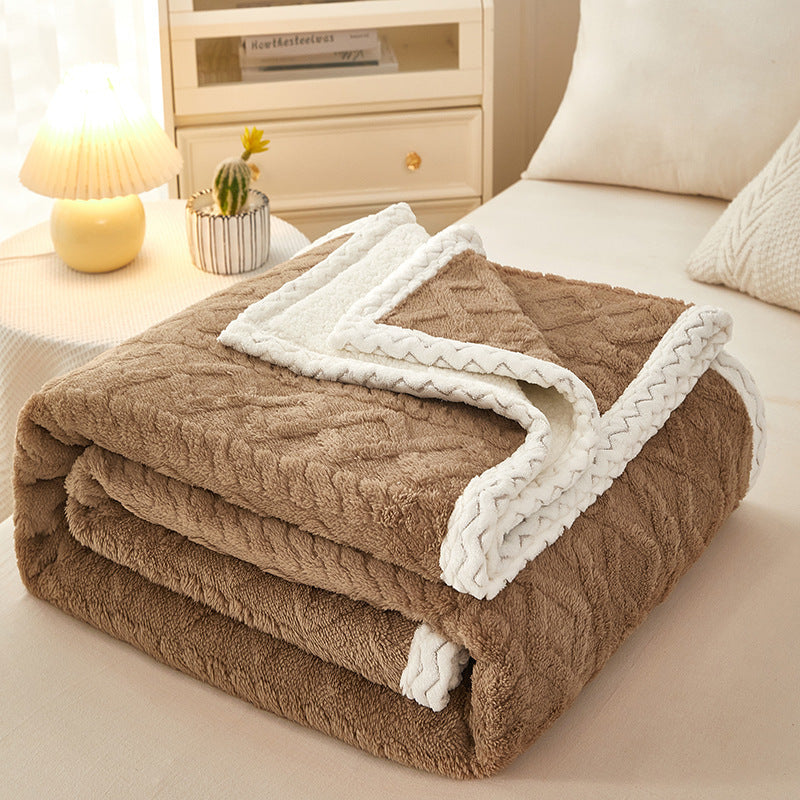 Blanket Double Thickened Warm Coral Fleece - Tranquil Touch Fleece Blanket