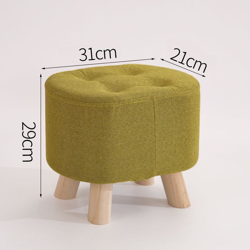 Nordic Elegance Solid Wood Ottoman