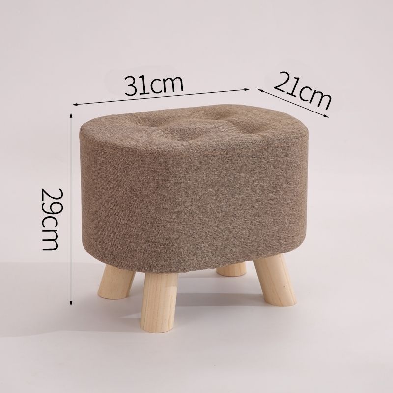 Nordic Elegance Solid Wood Ottoman