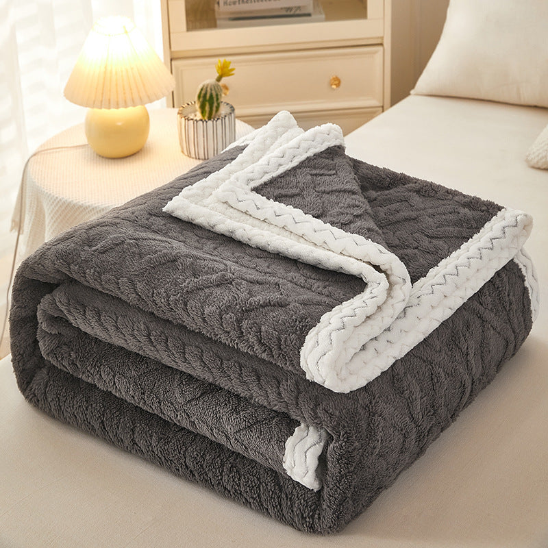 Blanket Double Thickened Warm Coral Fleece - Tranquil Touch Fleece Blanket