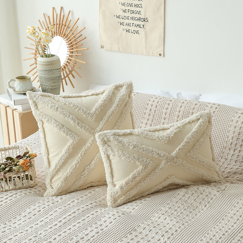 Luxe Tassel Tufted Pillow