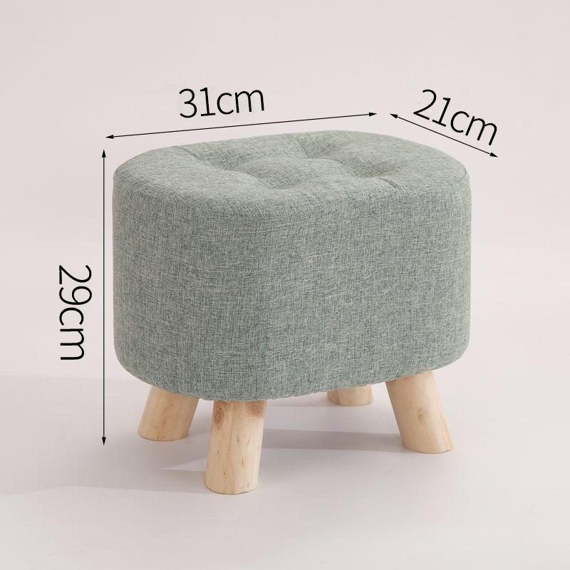 Nordic Elegance Solid Wood Ottoman