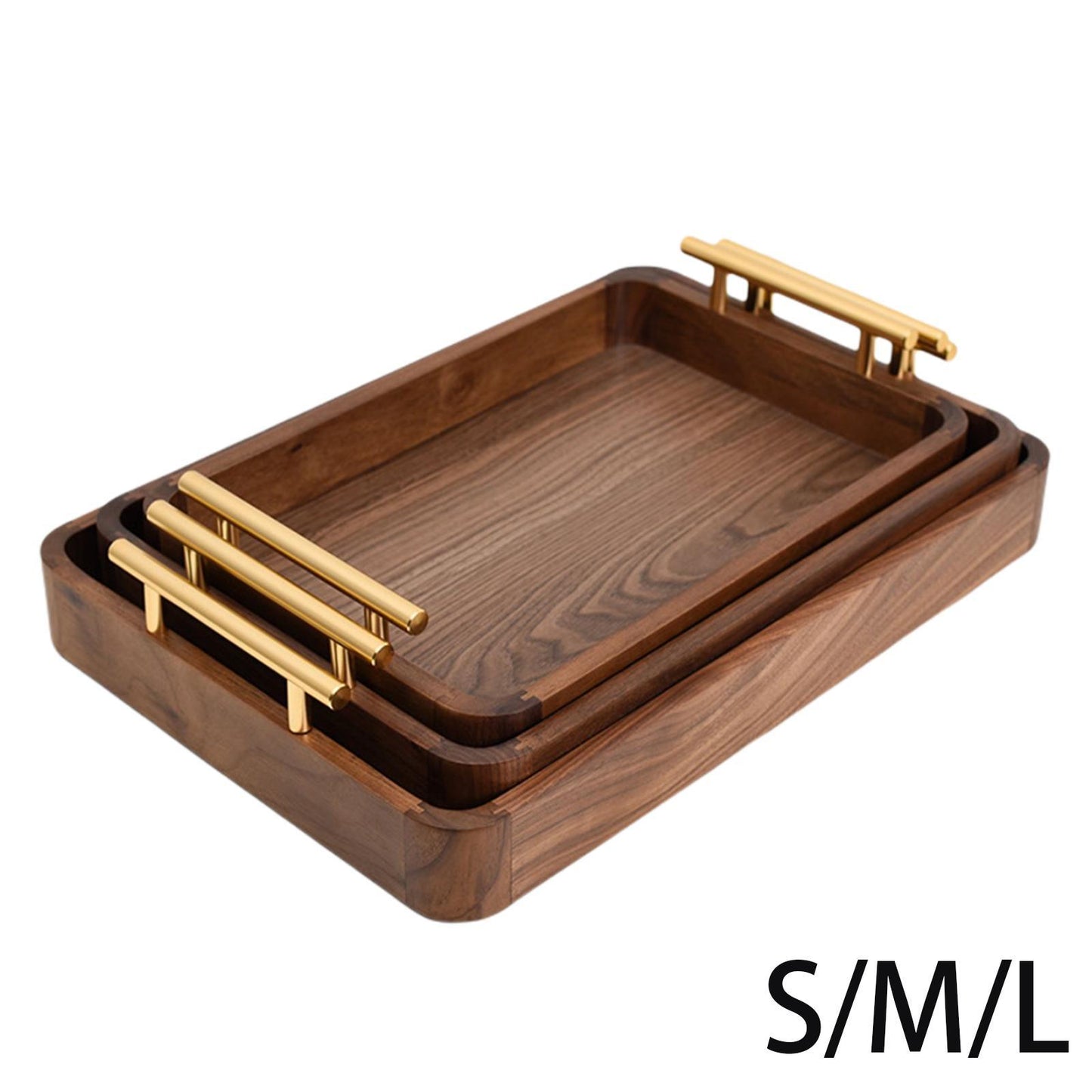 Opulent Black Walnut Rectangular Tray