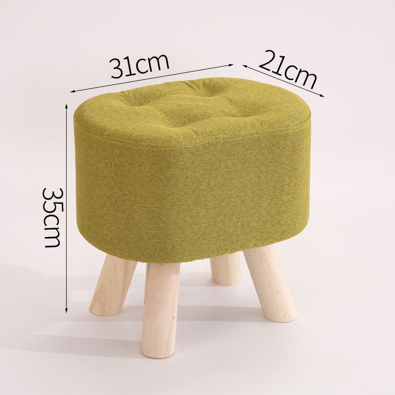 Nordic Elegance Solid Wood Ottoman