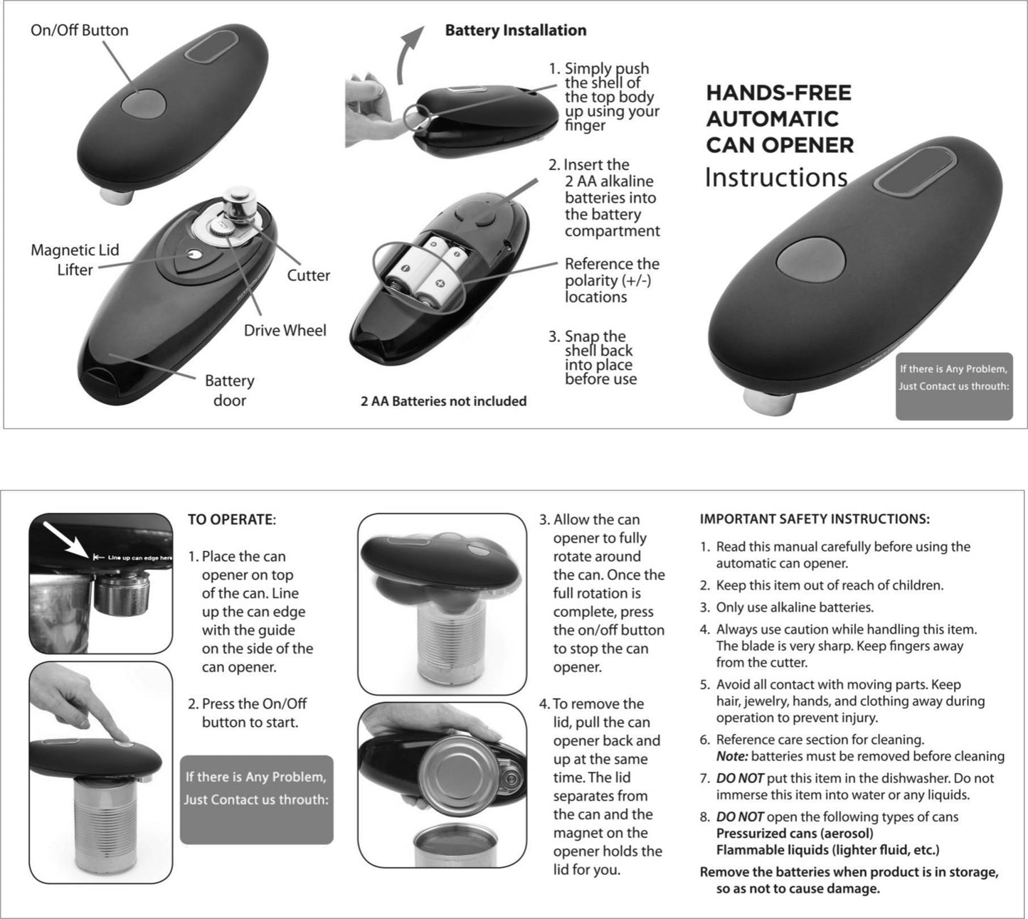 Easy Open Pro: Electric One-Touch Can Opener