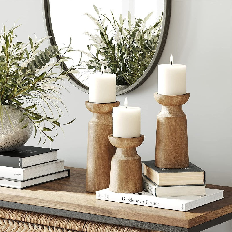 Elysian Heritage Wooden Candleholder