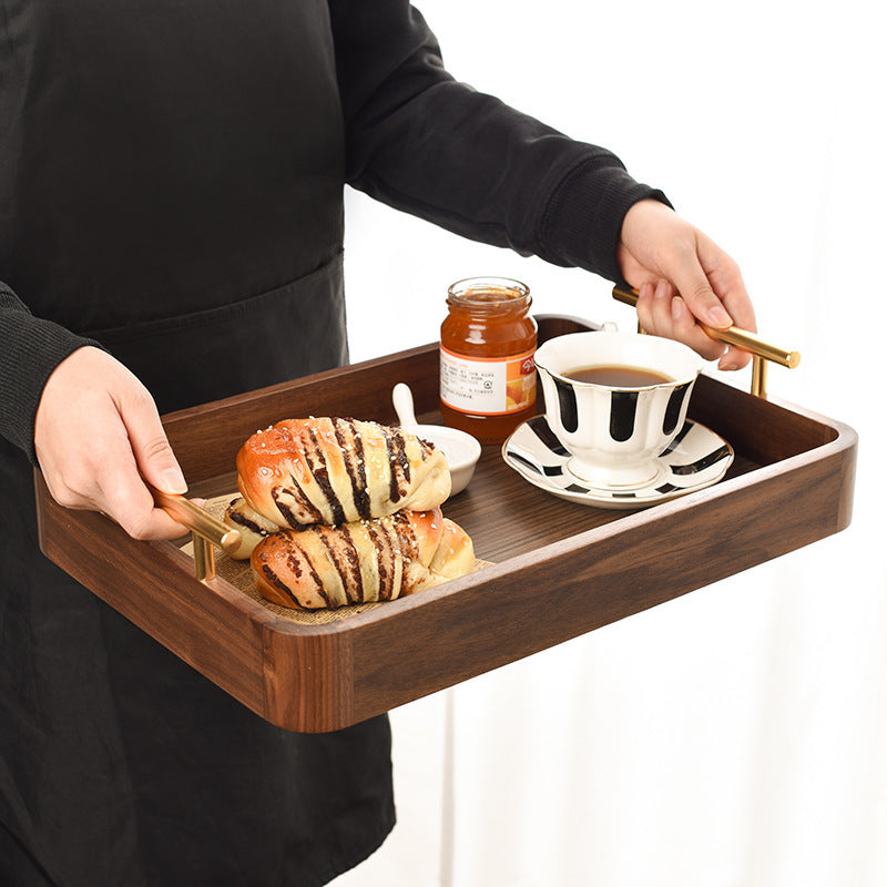 Opulent Black Walnut Rectangular Tray