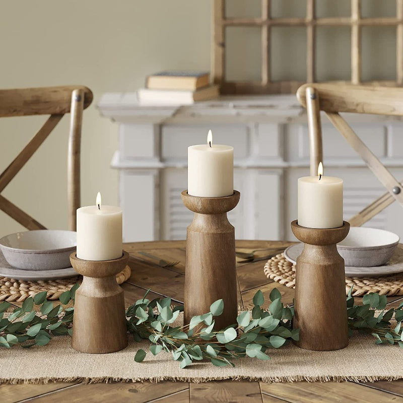 Elysian Heritage Wooden Candleholder