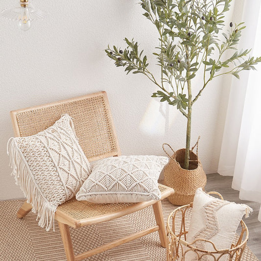 Boho Luxe Hand-woven Cushion