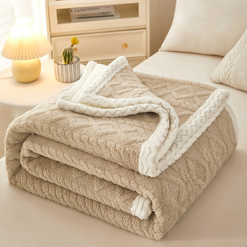 Blanket Double Thickened Warm Coral Fleece - Tranquil Touch Fleece Blanket