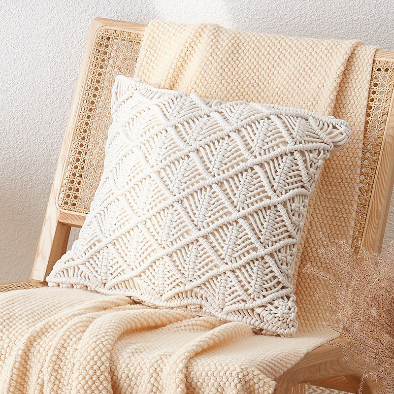 Boho Luxe Hand-woven Cushion